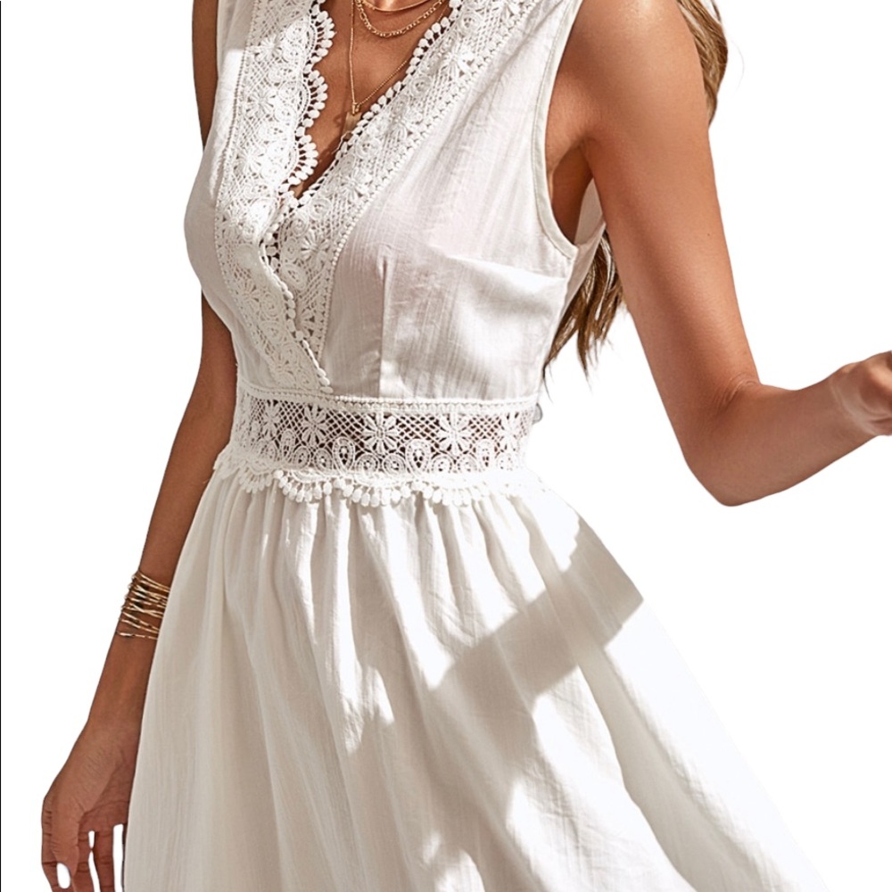 Shein | Lace Trim Summer Dress - Picture 4 of 13